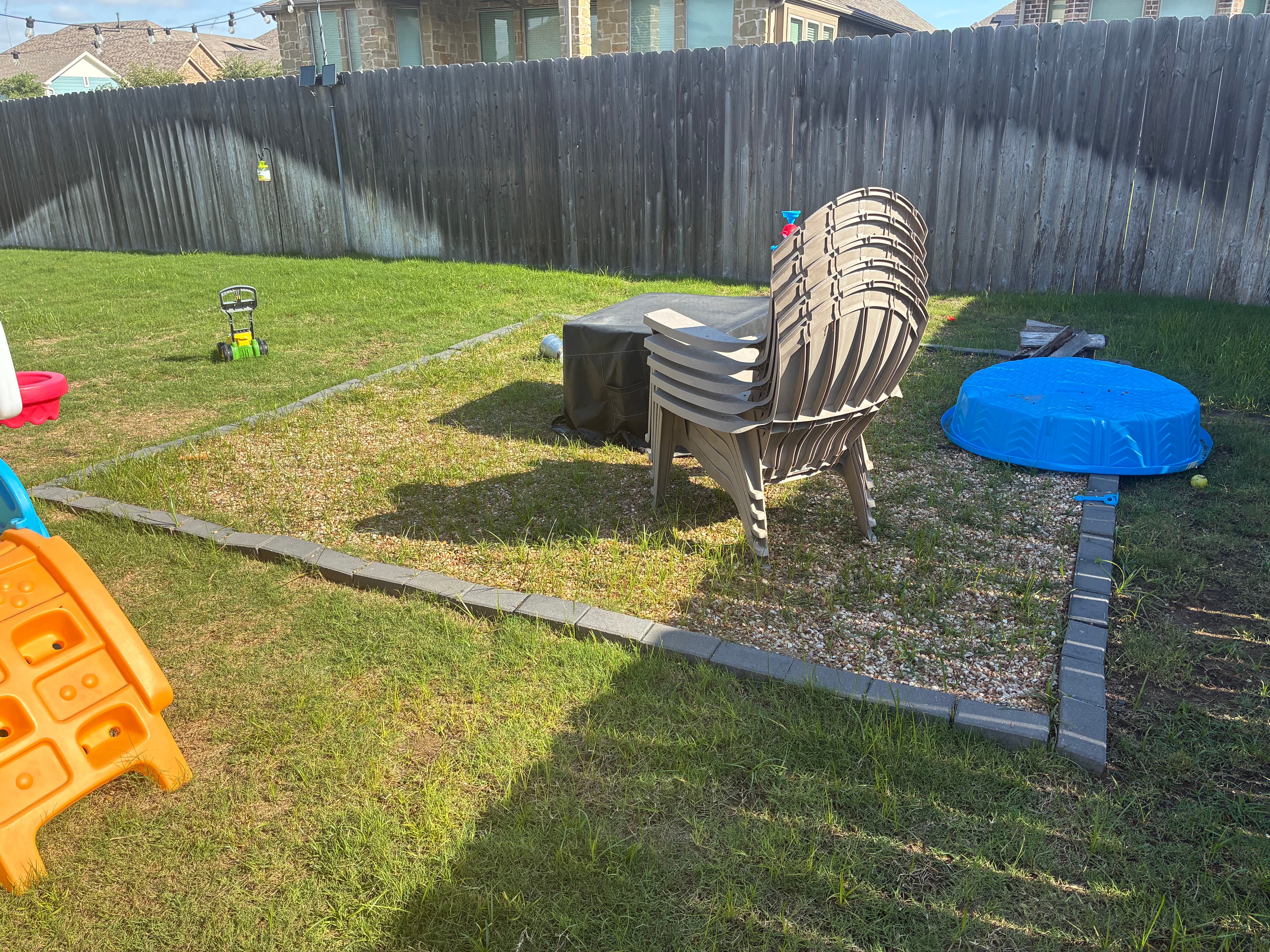 Project Backyard Patio Refresh with Pavers and Pea Gravel Fire Pit image