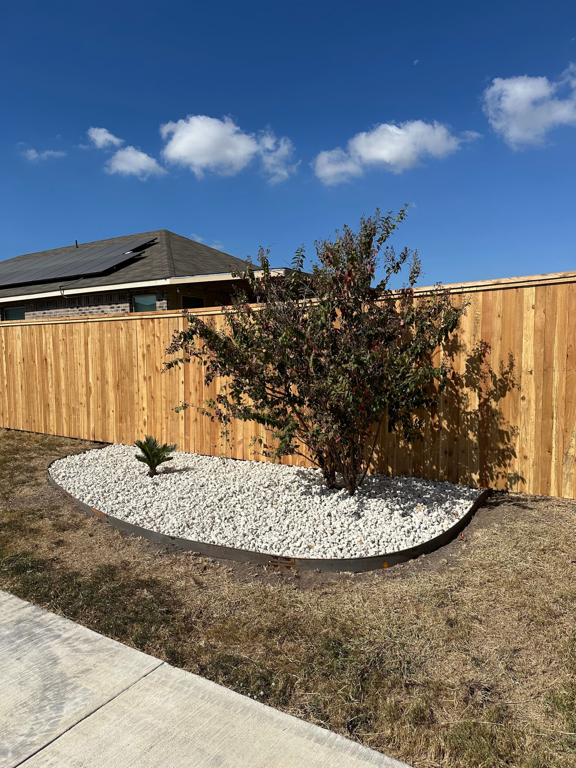 Gallery photos for Limestone Paver Walkway with Black Star Gravel and Xeriscape Beds: Image #3