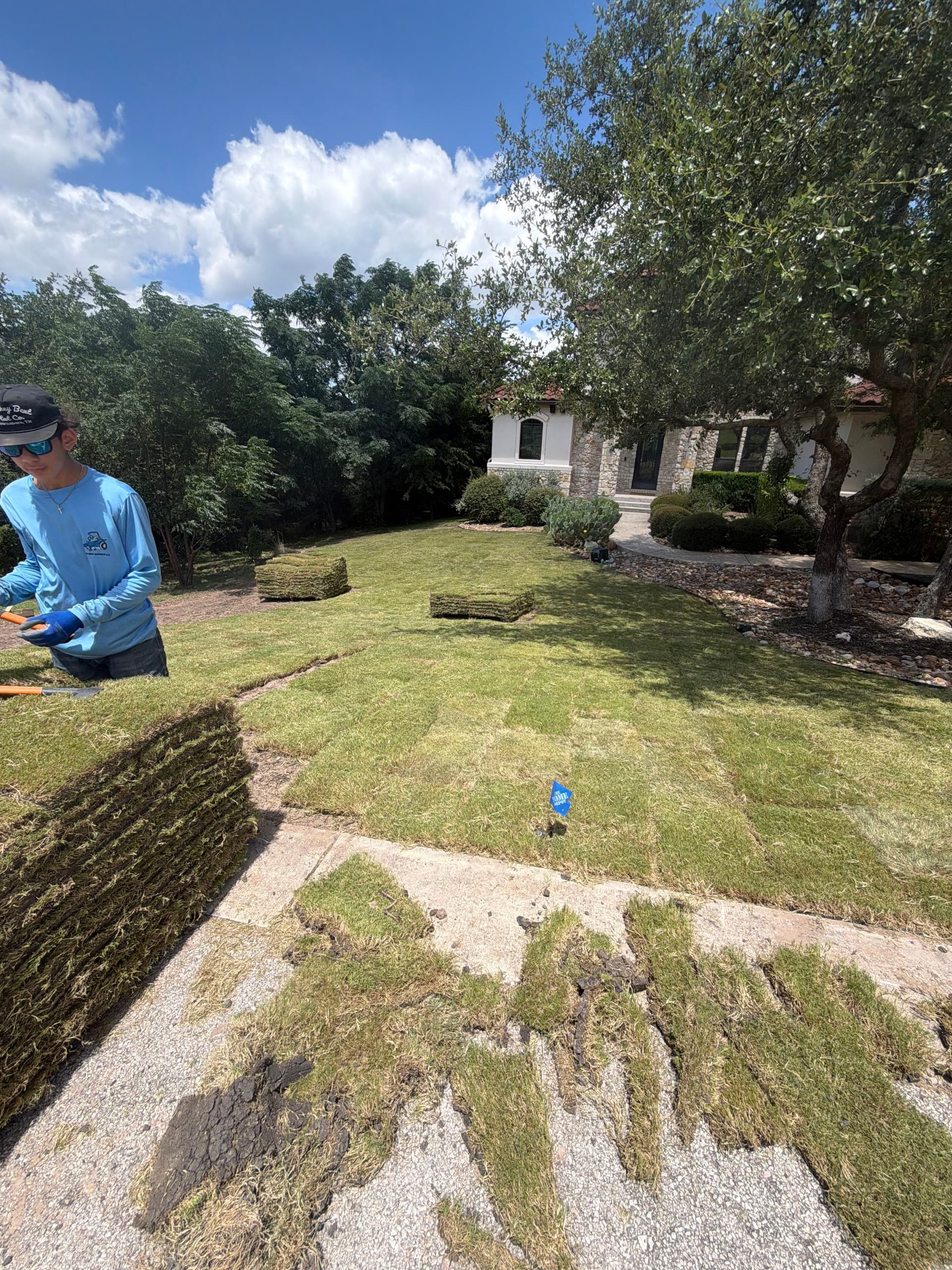 Gallery photos for Lakeway Lawn Gets a Full Sod Install From the Ground Up: Image #9