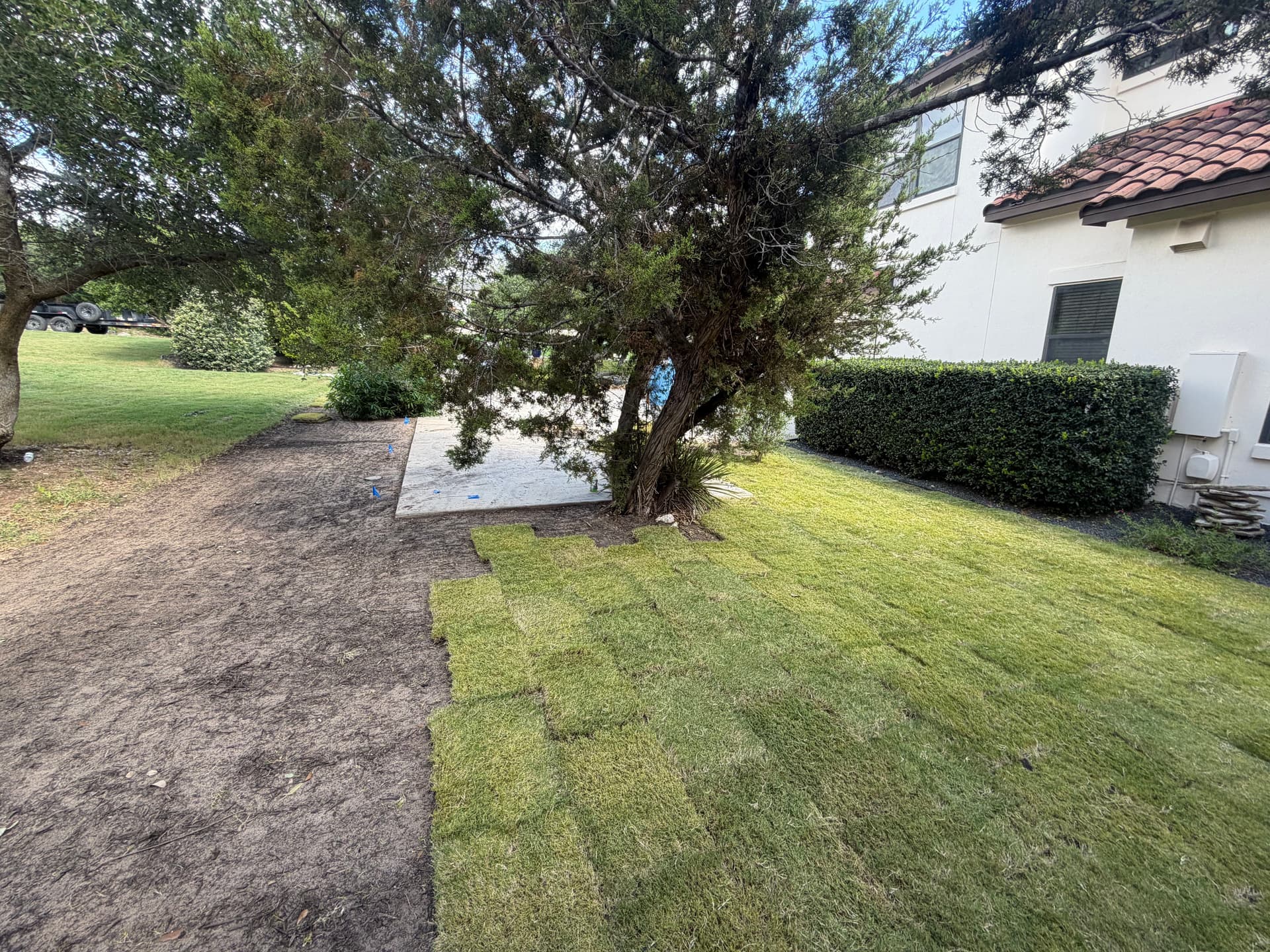 Gallery photos for Lakeway Lawn Gets a Full Sod Install From the Ground Up: Image #5