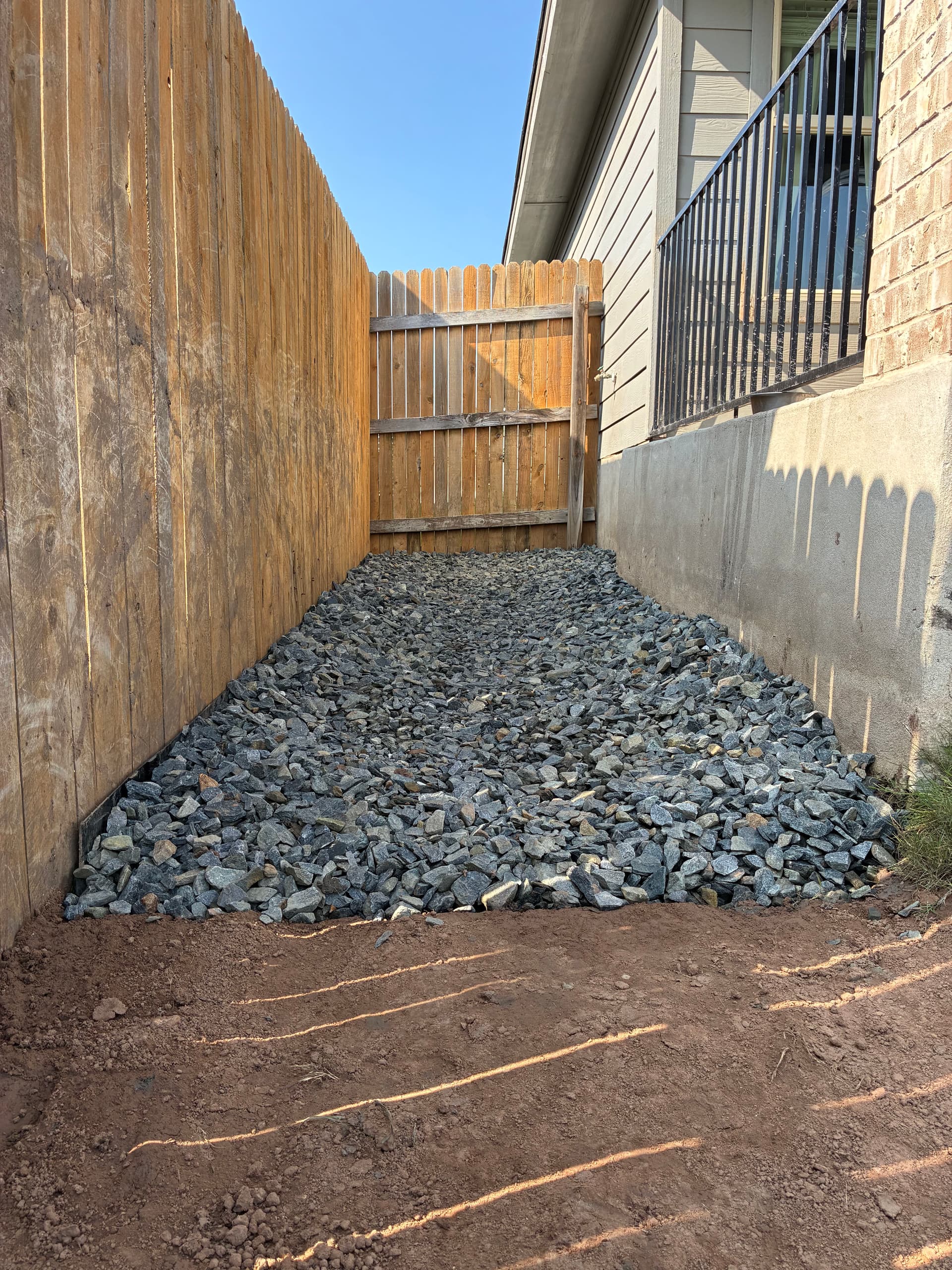 Gallery photos for Dry Creek Bed Fix for Eroded Side Yard Drainage: Image #3