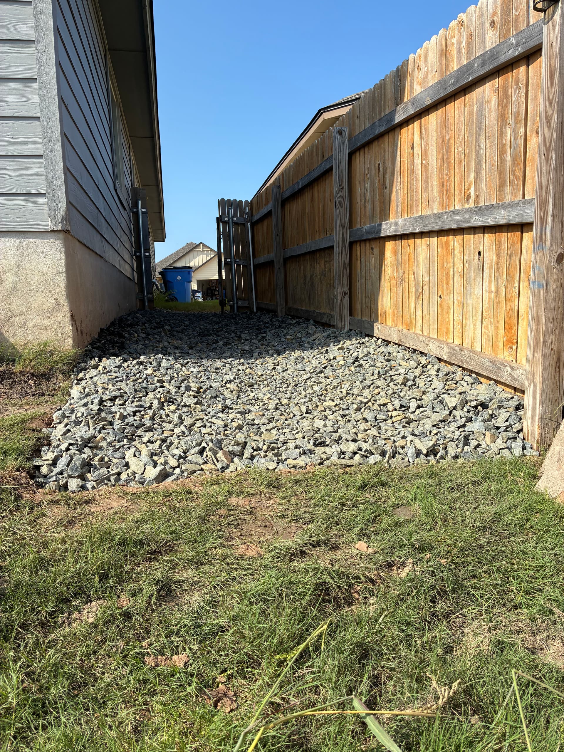 Gallery photos for Dry Creek Bed Fix for Eroded Side Yard Drainage: Image #2