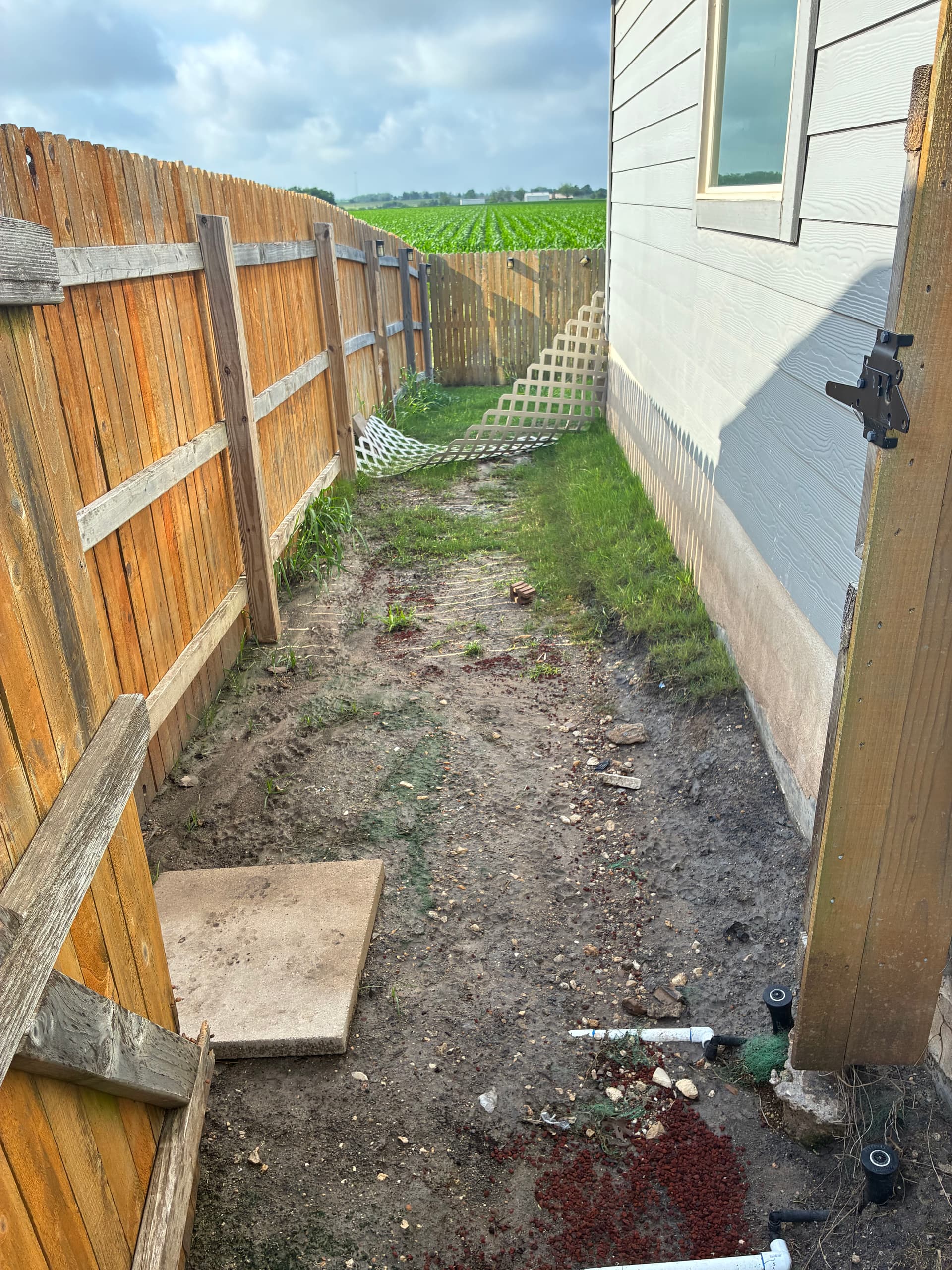 Gallery photos for Dry Creek Bed Fix for Eroded Side Yard Drainage: Image #1