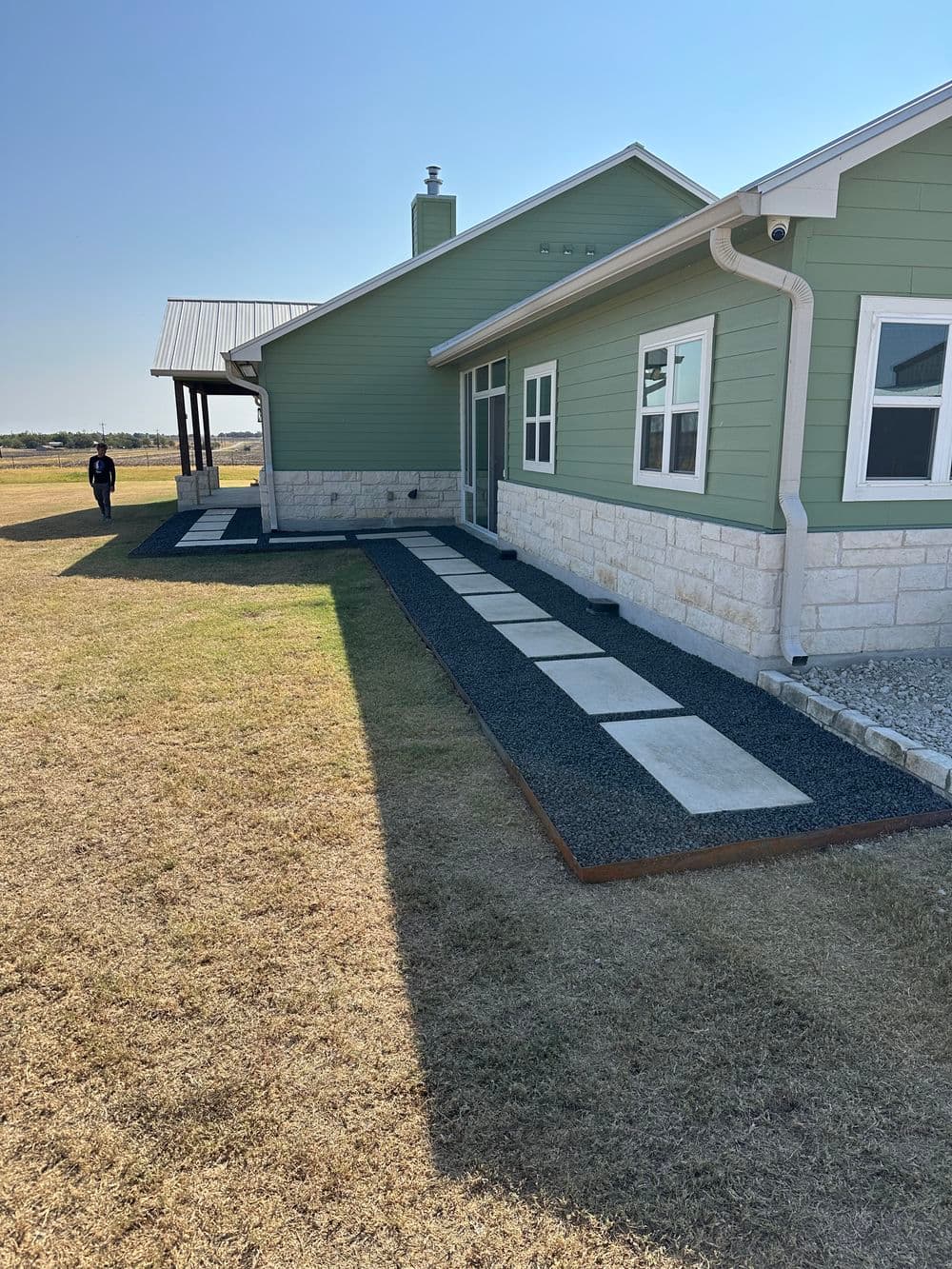 Project Elegant Limestone Paver Walkway Installation image