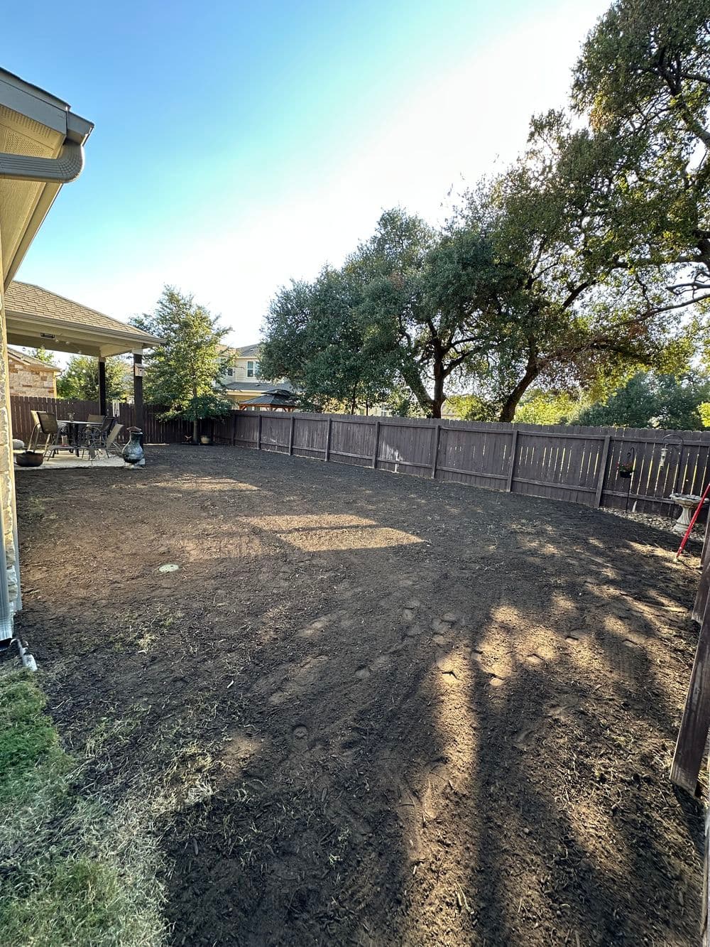 Back Yard Makeover with Bermuda Sod in Hutto