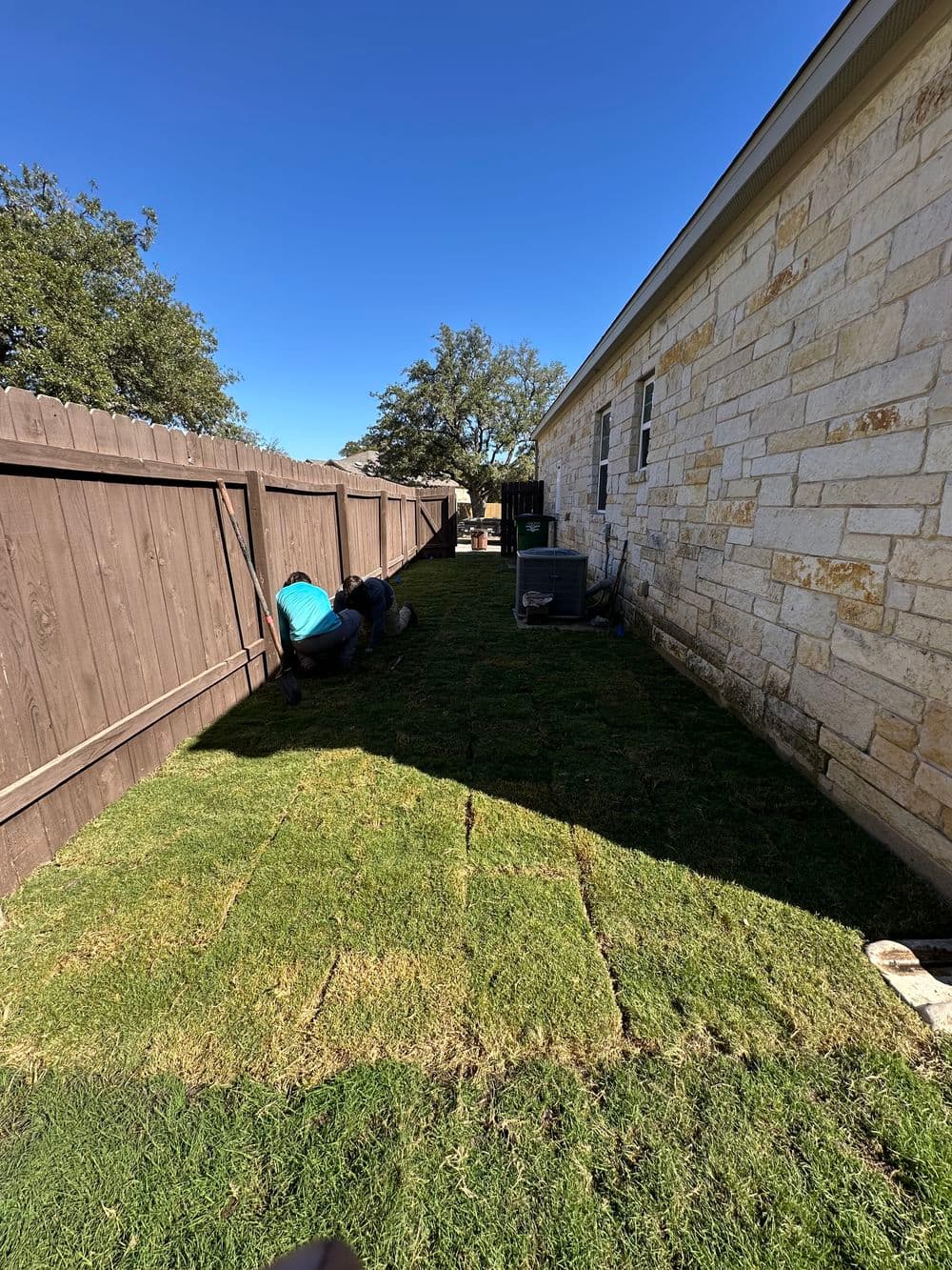 Gallery photos for Back Yard Makeover with Bermuda Sod in Hutto: Image #2