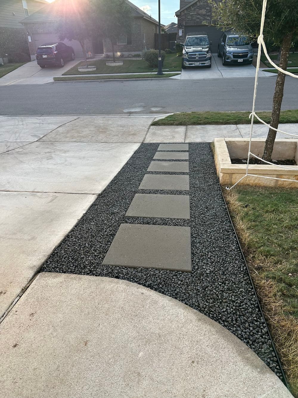 Concrete Paver Pathway Installation in Hutto