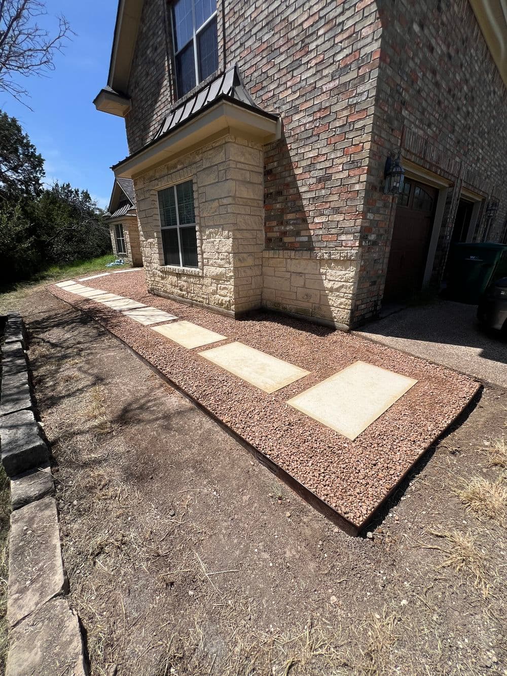 Project Limestone Paver Walkway Installation in Harker Heights image