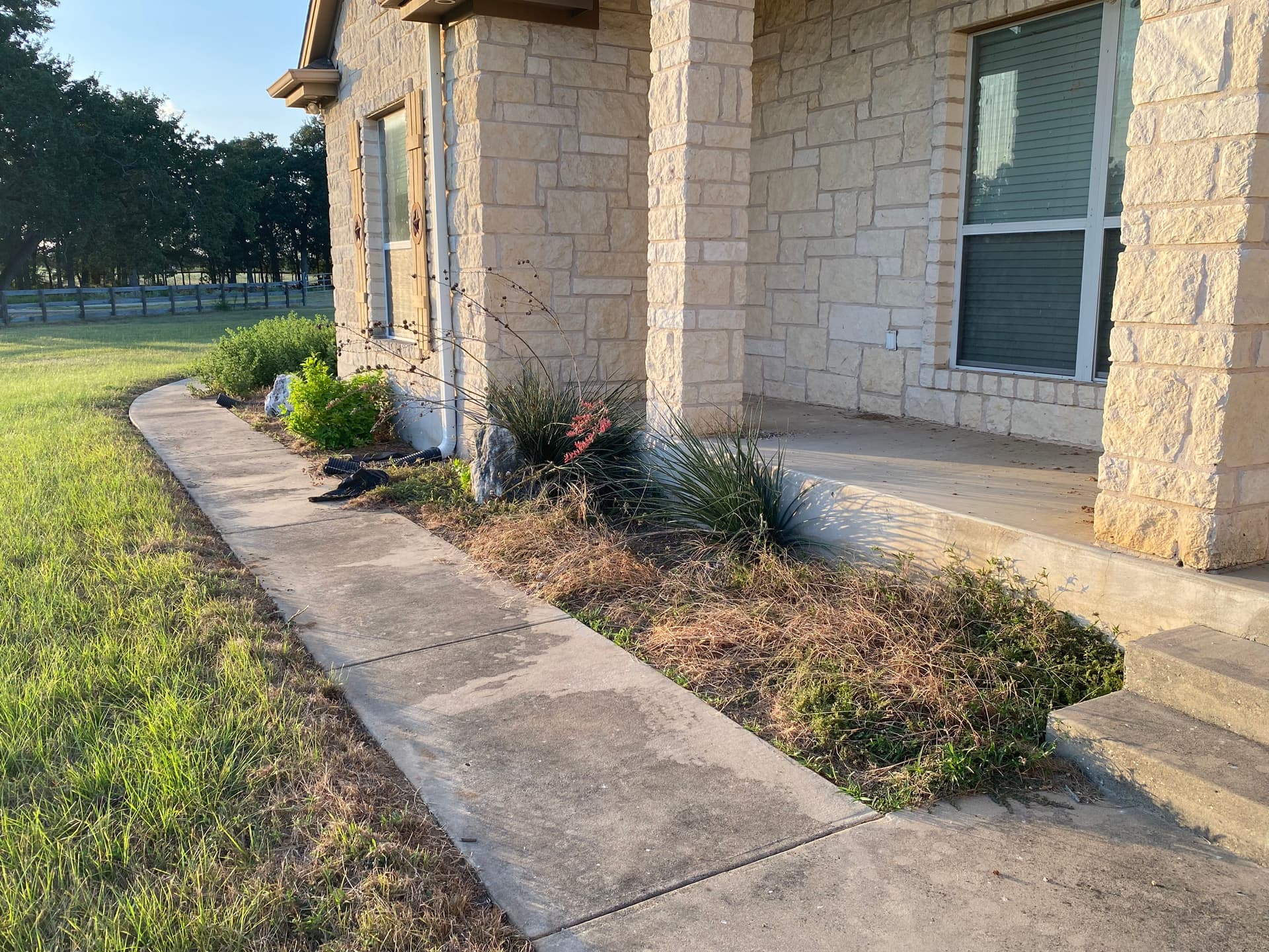Gallery photos for Overgrown Landscape Beds Turned Into Clean Xeriscape in One Day: Image #2